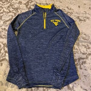 West Virginia Blue and Yellow Quarter-Zip Pullover Women’s Small